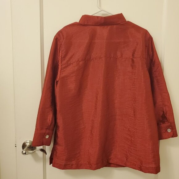 Coldwater Creek Red Button-Down Cover-Up – Size L - Picture 3 of 5